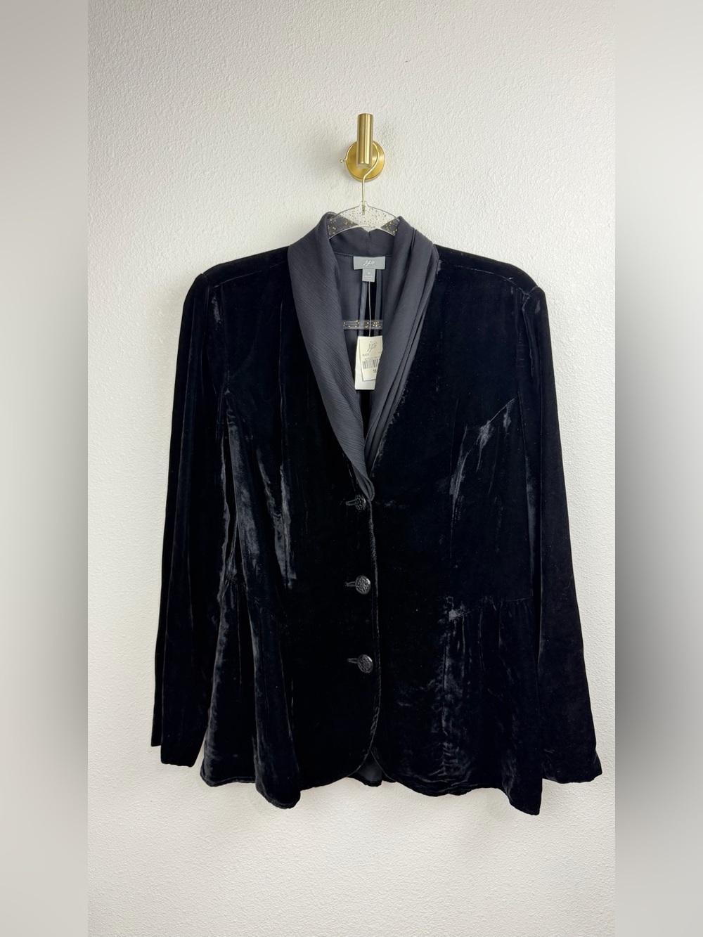 J.Jill NWT Lightweight Button-Up Shawl Scarf Collar  Blazer Size M